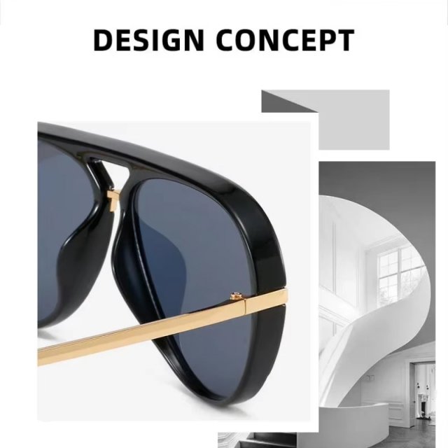 Unisex Aviator Sunglasses with UV400 Protection for Outdoor Style - Image 4