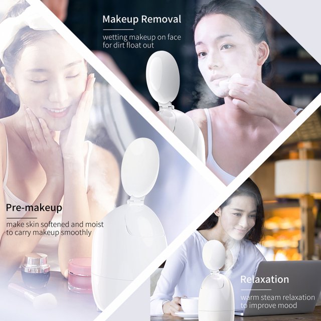 Hot Nano Face Steamer with Adjustable Nozzle and Built-in Mirror - Image 5