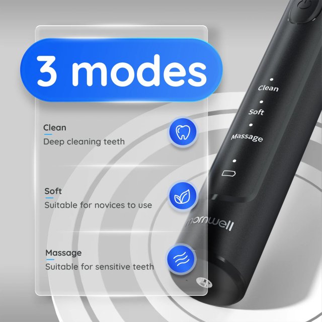 Rotating Electric Toothbrush with 4 Replacement Heads - Image 4