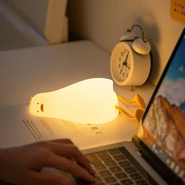 USB Rechargeable Cute Duck Nightlight with Touch Sensor and Dimmable Mood Light - Image 5