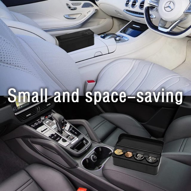 Compact Black Euro Coin Organizer for Car - Image 4