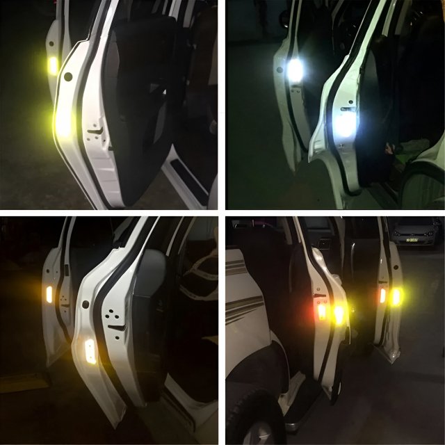 4PCS Reflective Car Door Warning Stickers - Image 5