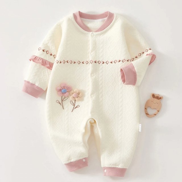 Baby Girl Long Sleeve Romper - Image 3