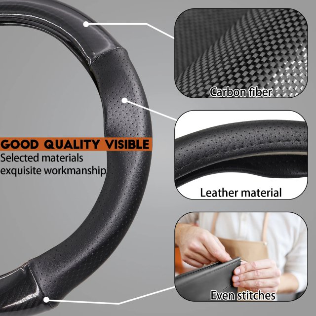 Universal 37-38cm Car Steering Wheel Cover - Image 4