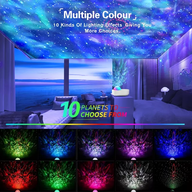 Starry Sky Projector Night Light with Bluetooth Speaker - Image 3