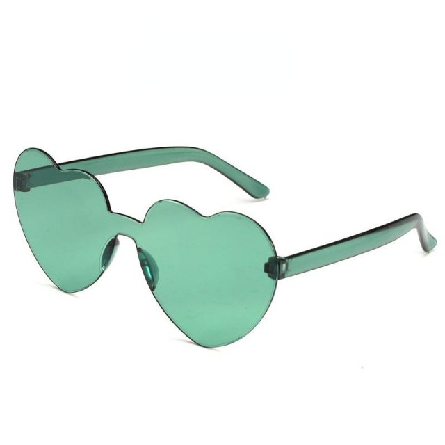 Heart-Shaped Rimless Polarized Sunglasses for Girls - Image 3