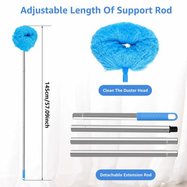 Telescopic Ceiling Fan Duster with Removable Microfiber Head - Image 7
