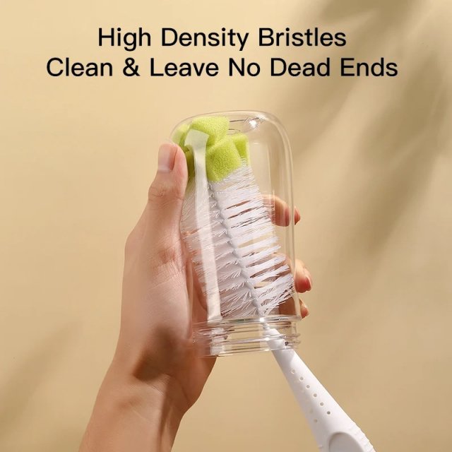 3-in-1 Baby Bottle, Nipple, and Pacifier Cleaning Brush Set - Image 3