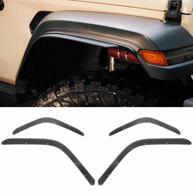 Front & Rear Mudguard Fender Set for Jeep Wrangler - Image 4