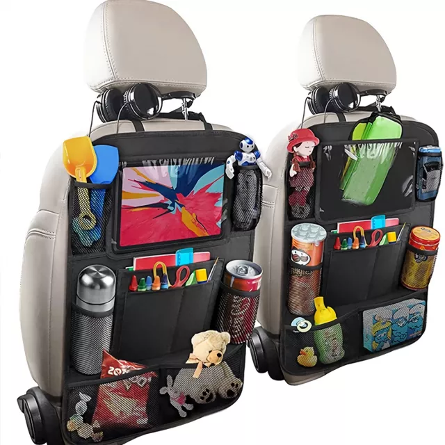 Car Backseat Organizer with Touch Screen Tablet Holder & Multiple Storage Pockets - Image 6