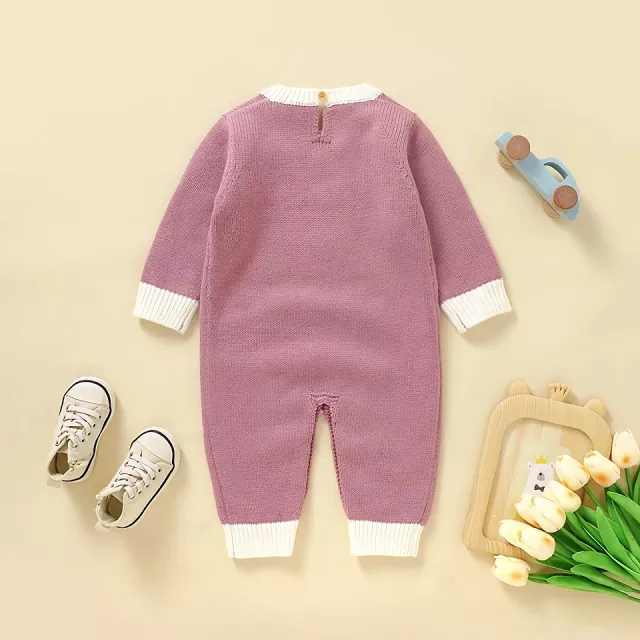 Knitted Baby Romper with Cute Cartoon Horse - Unisex 0-18M - Image 3