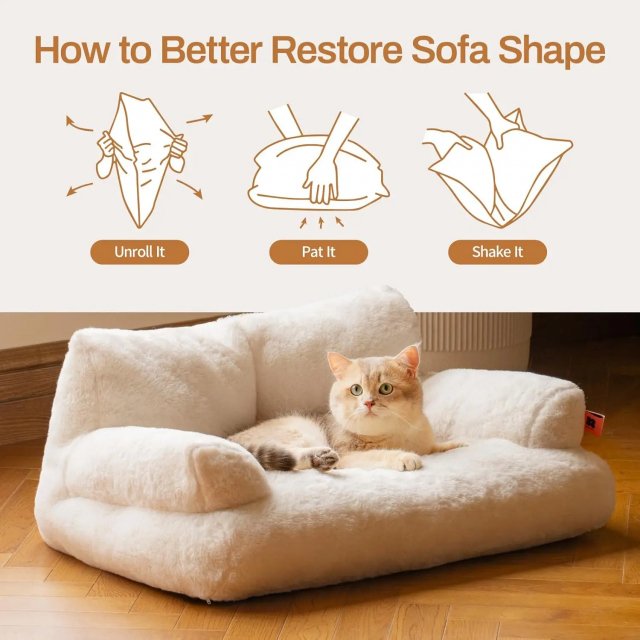 Fluffy Soft Cat Bed with Non-Slip Bottom - Image 3