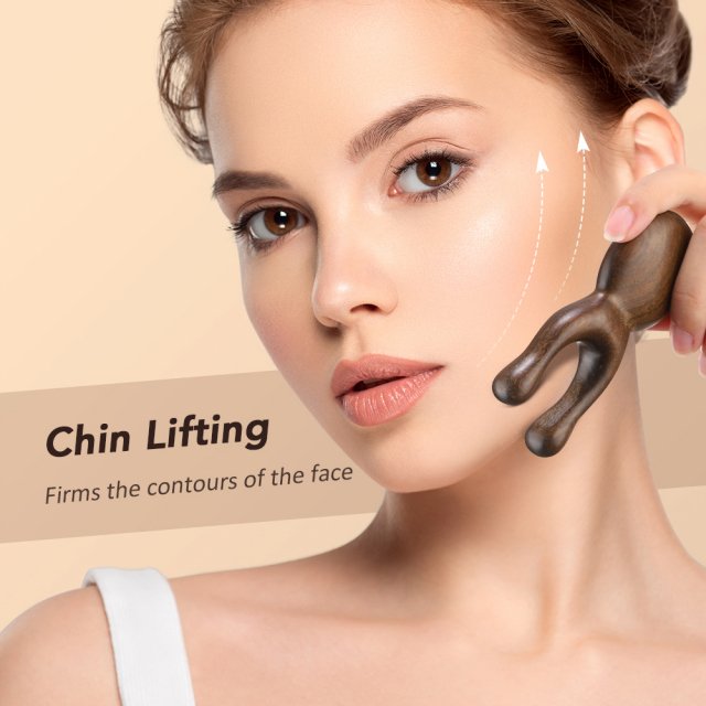 Sandalwood Facial Lifting and Meridian Gua Sha Massager - Image 4