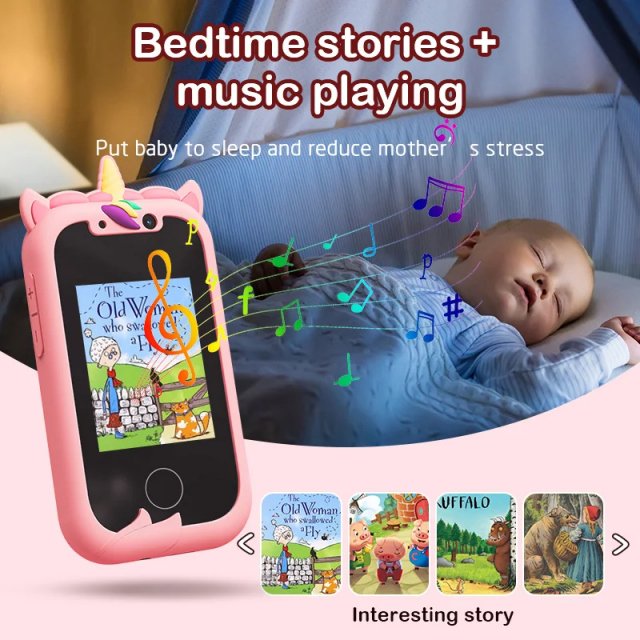 Pink Unicorn Kids Phone Toy - Image 3