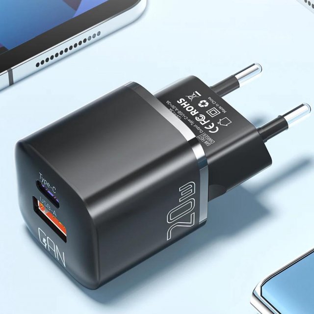 20W GaN USB-C Fast Charger with Dual Port for iPhone and iPad - Image 3