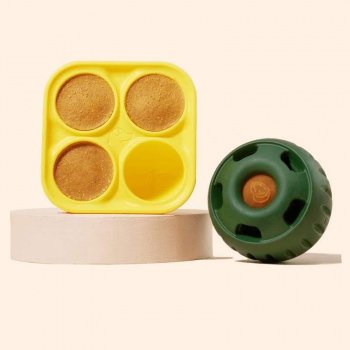 Refillable Dog Treat Mold & Durable Chew Ball Combo