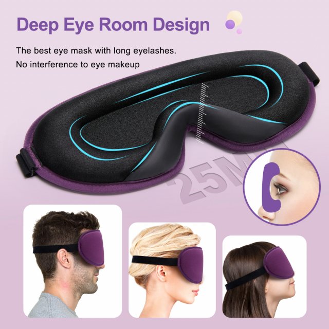 3D Memory Foam Silk Sleep Mask – Ultra Soft & Breathable Eye Mask - Image 5