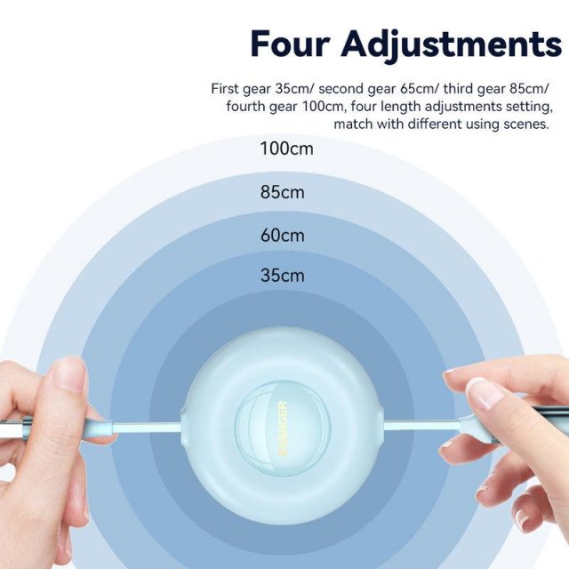 Essager 66W 3-in-1 Retractable USB Charging Cable - Image 3