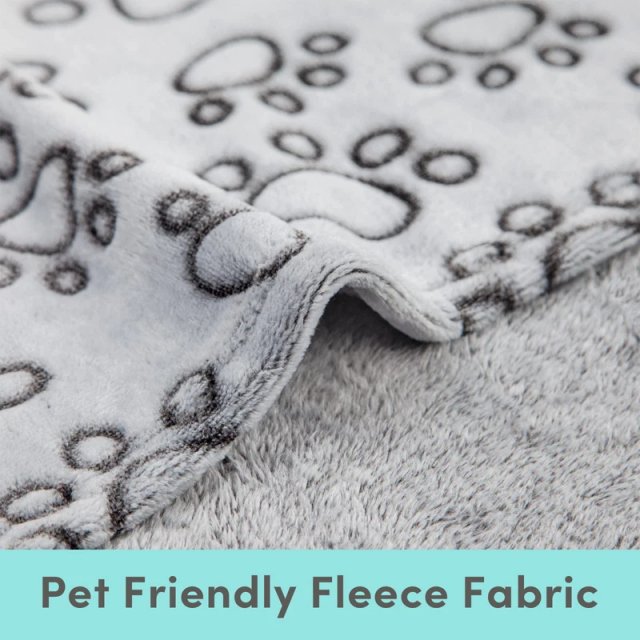 Soft Warm Dog Blanket with Cute Paw Print - Image 2