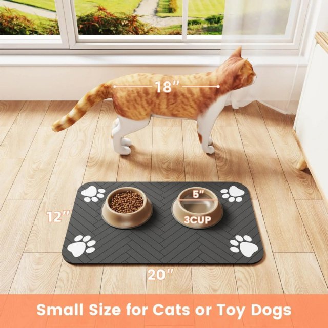 Absorbent Pet Feeding Mat with Waterproof Rubber Backing - Image 5