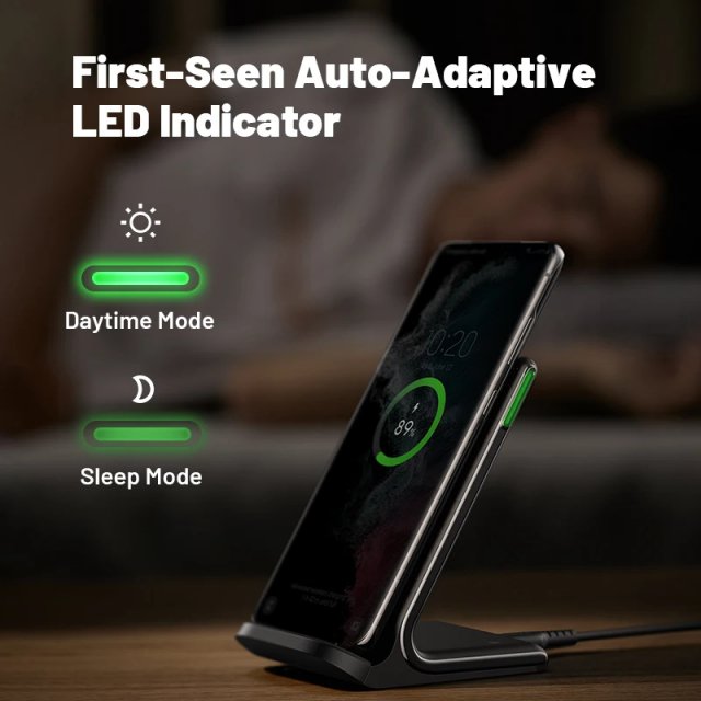 15W Wireless Fast Charging Stand for iPhone, Samsung, Google & More - Image 4