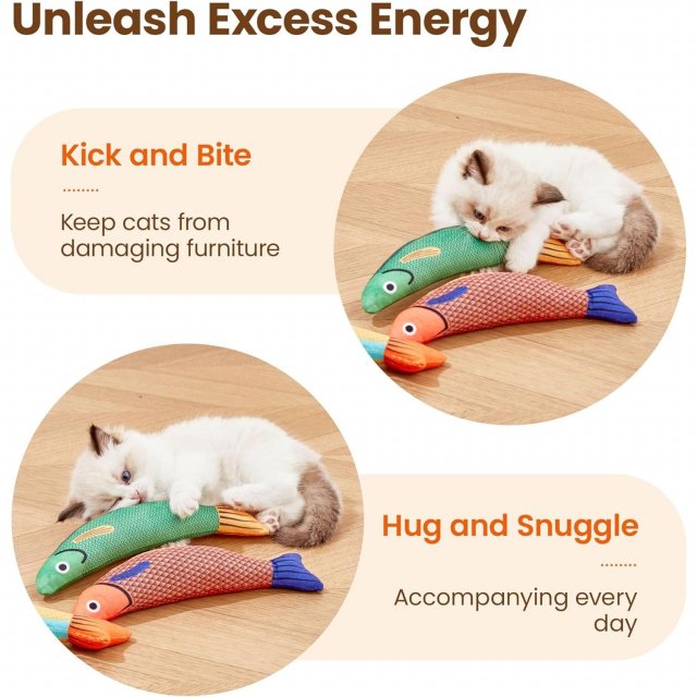 Crinkle Mackerel Cat Toy with Catnip - Soft & Durable Fish Playmate - Image 6