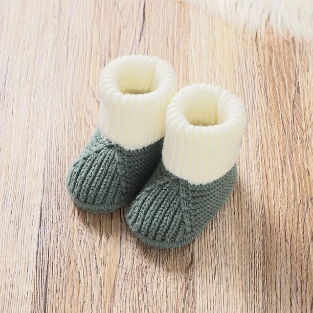 Cozy Knitted Baby Romper Set with Boots - Long Sleeve Jumpsuit - Image 7