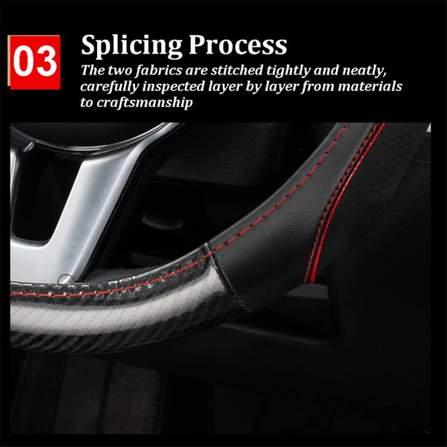 Flat Bottom D-Shape Car Steering Wheel Cover - Image 7
