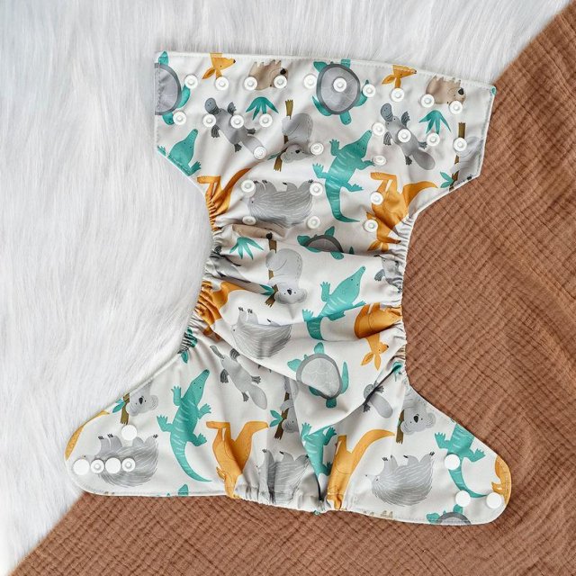 Eco-Friendly Cartoon Print Baby Pocket Diaper - Image 2