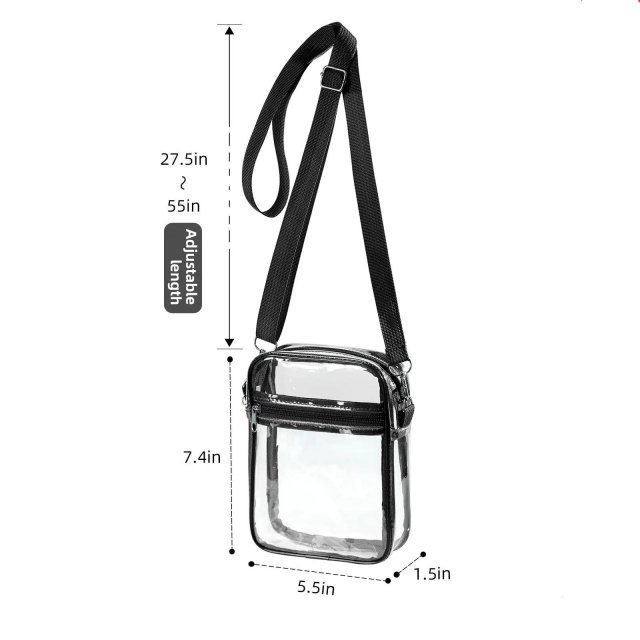Women’s Clear Stadium-Approved PVC Shoulder Bag - Image 6