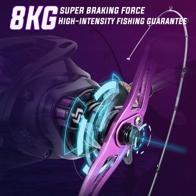Premium 5.6ft Carbon Fiber Fishing Rod and Baitcasting Reel Combo - Image 6