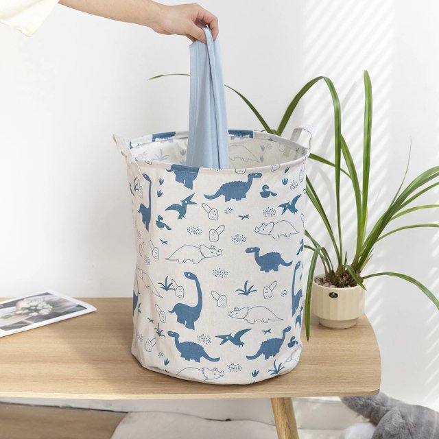 Foldable Cartoon Laundry Basket - Canvas Storage Organizer - Image 3