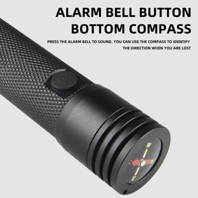 Multifunctional Emergency Flashlight with Car Safety Hammer and Solar Charging - Image 4