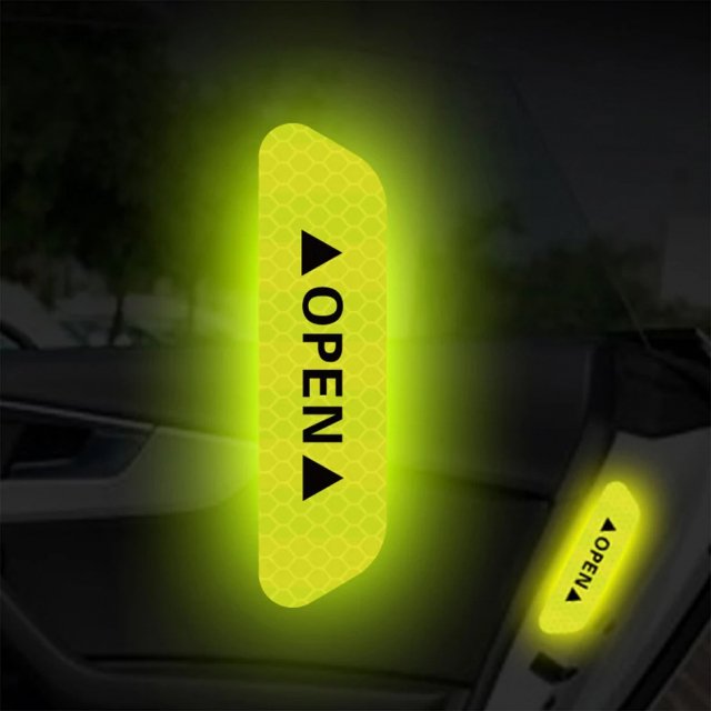 4PCS Reflective Car Door Warning Stickers - Image 3