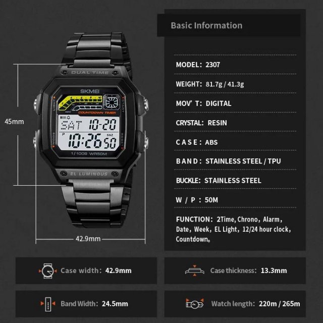 Men's Military Digital Sport Watch - Image 7