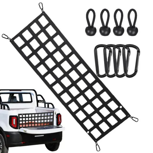 Heavy-Duty Truck Tailgate Cargo Net with UV Protection for Full-Size Trucks - Image 5