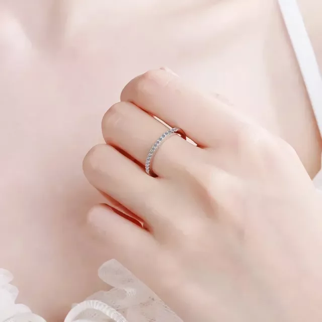 Elegant Moissanite Eternity Band - Image 4