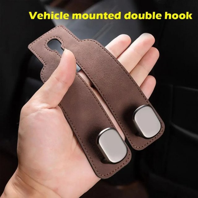 Premium Suede Double Hook Organizer for Car Interiors - Image 6