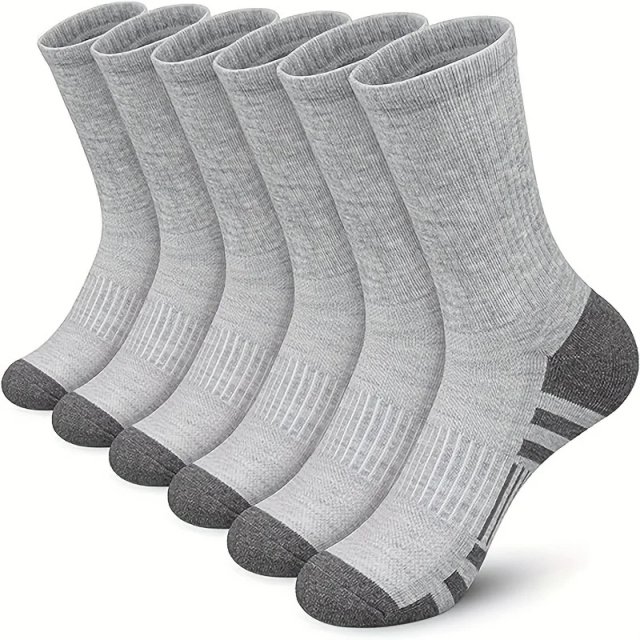 6 Pairs Sports Socks - Breathable Mid-Calf Outdoor Running Socks - Image 5