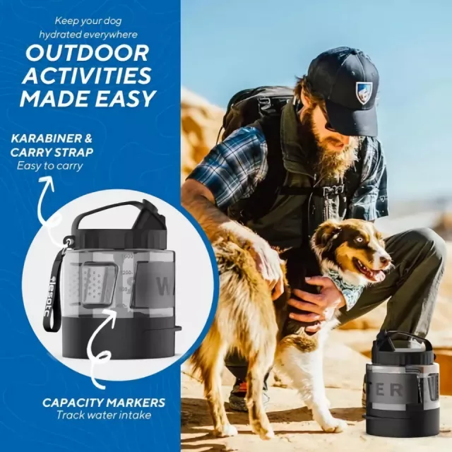 74oz Large Capacity Pet Water Dispenser with Pull-Out Bowl - Image 5