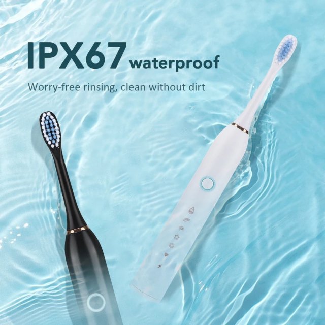 Rechargeable Sonic Electric Toothbrush with 6 Modes, Tartar Remover & Whitening Tool - Image 4