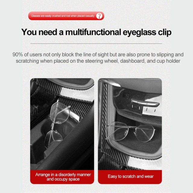 Car Sun Visor Sunglasses Holder with Multifunctional Clip - Image 3