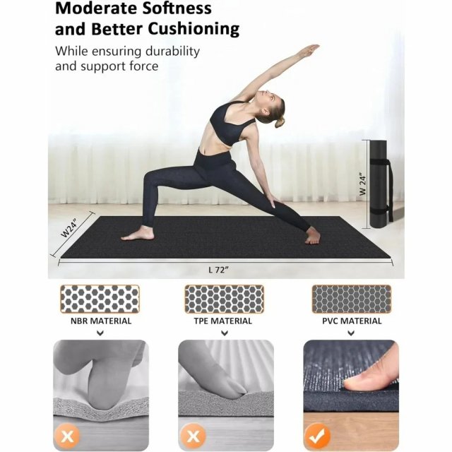 Large 7mm Thick Exercise Mat - Image 3