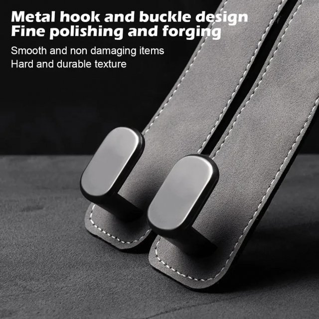 Premium Suede Double Hook Organizer for Car Interiors - Image 3