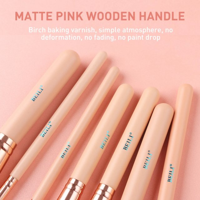 19pcs Pink Makeup Brush Set - Image 5