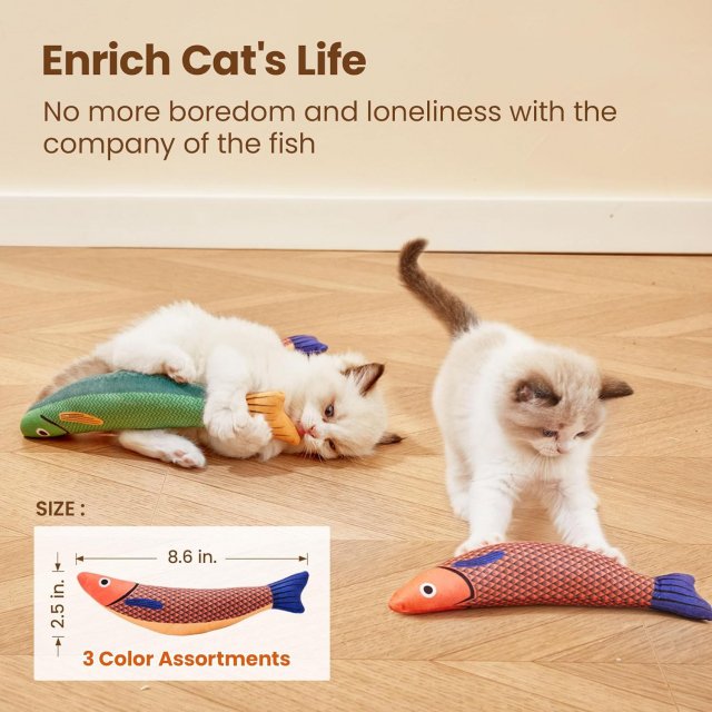 Crinkle Mackerel Cat Toy with Catnip - Soft & Durable Fish Playmate - Image 3