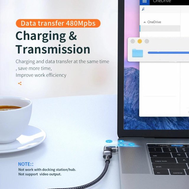 Essager 100W USB C To Type C Magnetic Adapter - Image 4
