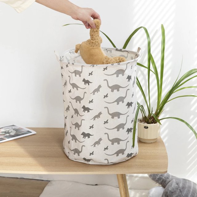 Foldable Cartoon Laundry Basket - Canvas Storage Organizer - Image 4