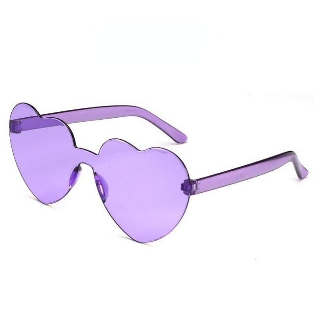 Heart-Shaped Rimless Polarized Sunglasses for Girls - Image 5