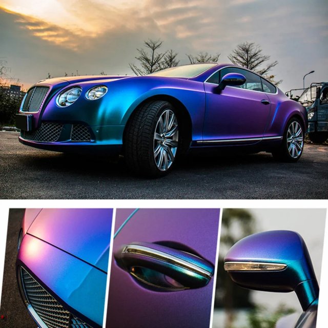 Blue to Purple Chameleon Pearl Vinyl Wrap - Image 3